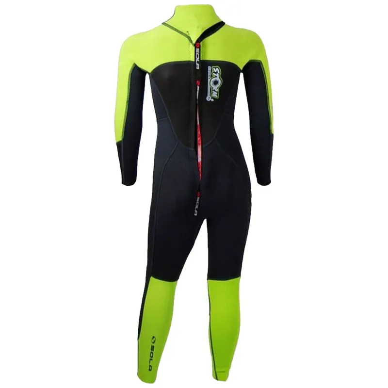 Sola Storm Kids 3/2 Full Wetsuit Navy/Lime QXS-1